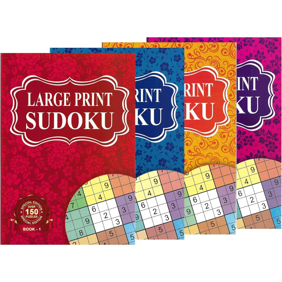 1 x LARGE PRINT SUDOKU BOOK 150 PUZZLES PER A5 BOOK TRAVEL NUMBERS GAME ADULT - Image 3