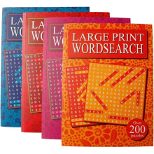 4 Large Print Wordsearch Puzzle Books - Over 200 Brain Teasers In Each