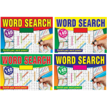 4 A5 Landscape Word Search Brain Games Travel Activity Books
