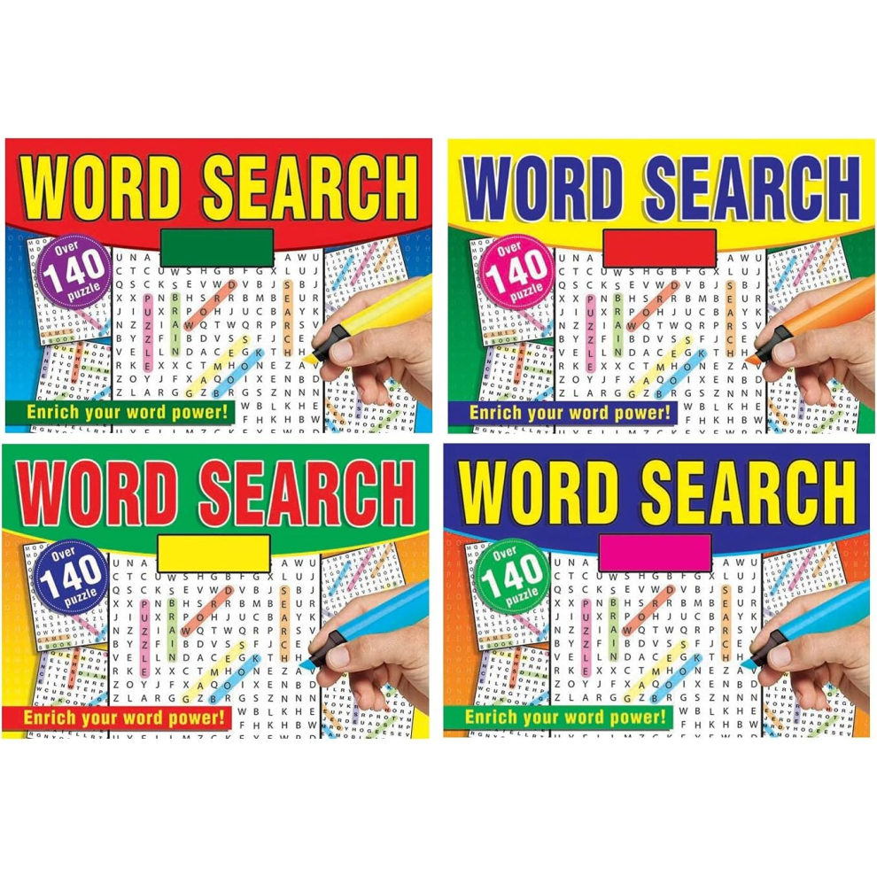 4 A5 Landscape Word Search Brain Games Travel Activity Books