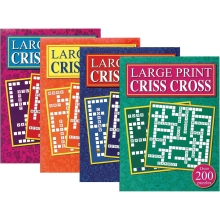 4 Large Print Criss Cross Puzzle Books For Adults And Teens