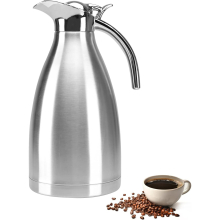 2 Litre Thermal Coffee Carafe Jugs, Vacuum Jug Stainless Steel Double-Wall Vacuum Insulated Coffee Pot Coffee Plunger, Juice/Milk/Tea Insulation Pot