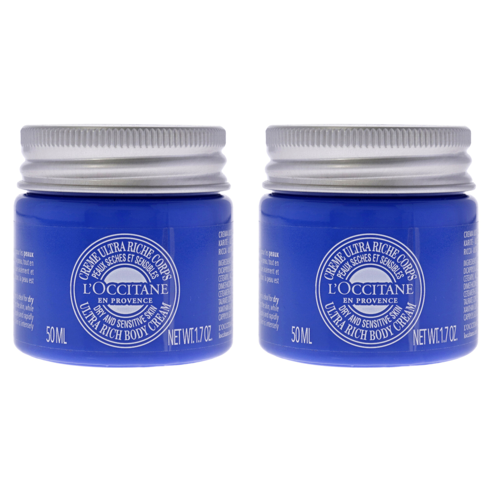 Shea Ultra Rich Body Cream by LOccitane for Unisex - 1.7 oz Body Cream - Pack of 2