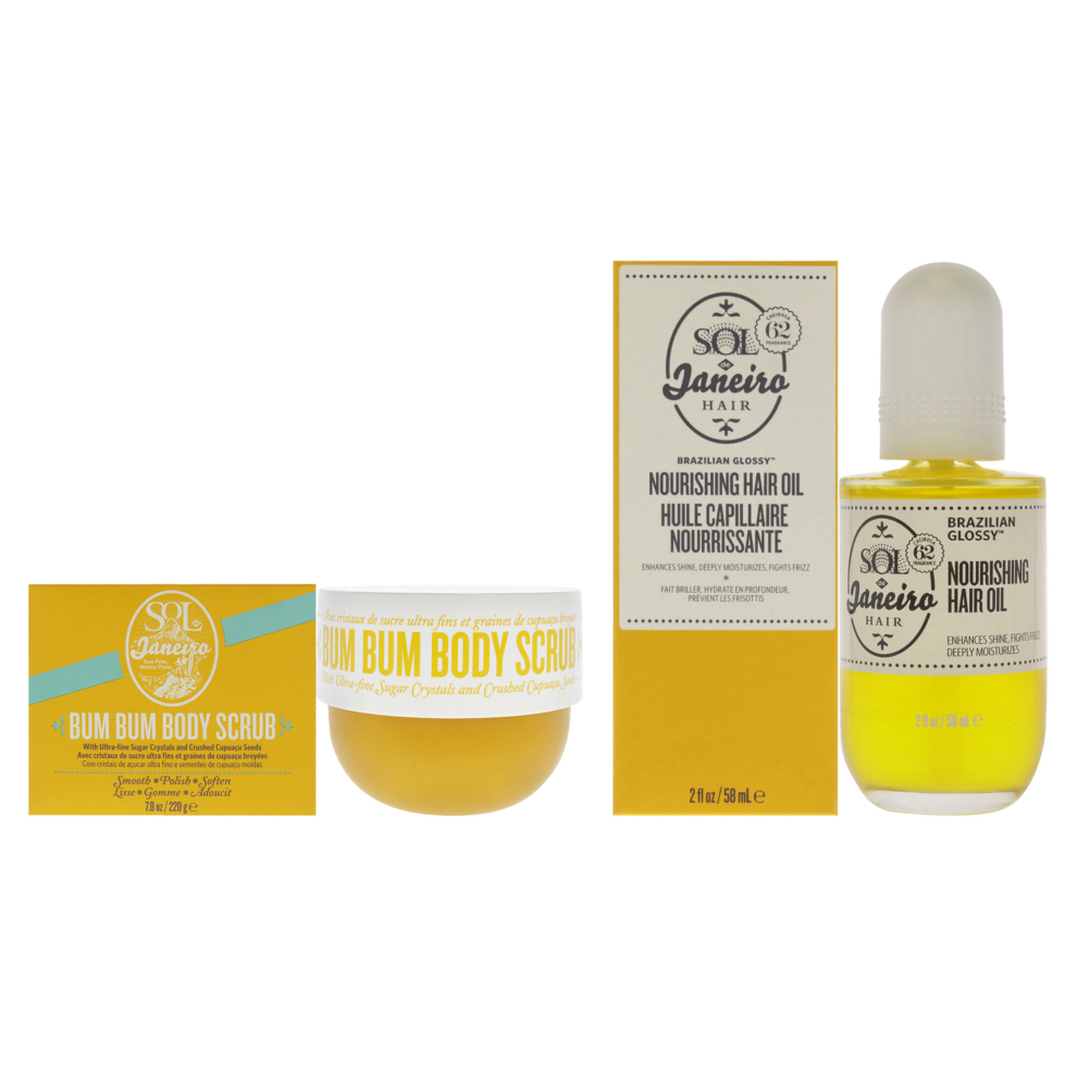 Sol de Janeiro Kit by Sol de Janeiro for Unisex - 2 Pc Kit 7.8oz Scrub, 2oz Oil