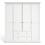 Paris Wardrobe with 4 Doors and 2 Drawers in White 2