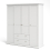 Paris Wardrobe with 4 Doors and 2 Drawers in White 3