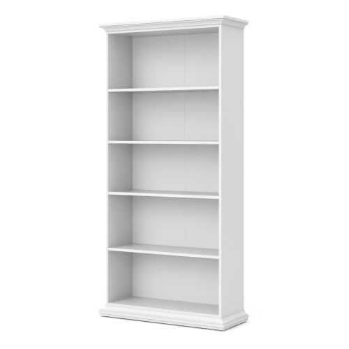 Paris Tall Bookcase in White 2