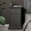 Paris Nightstand 1 Door + 1 Drawer in Matt Grey 6