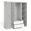 Paris Wardrobe with 4 Doors and 2 Drawers in White 4