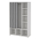 Uppsala Open Mobile Wardrobe Unit in White with a Grey Textile Curtain 3