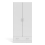 Space Wardrobe with 2 Doors + 1 Drawer in White 1750 2