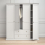Paris Wardrobe with 4 Doors and 2 Drawers in White 6