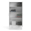 Space Wardrobe with 2 Doors + 1 Drawer in White 1750 8