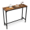 Costway 120 cm Industrial Bar Table Counter Table Kitchen Dining Sofa Console Table Brown 1