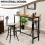 Costway 120 cm Industrial Bar Table Counter Table Kitchen Dining Sofa Console Table Brown 7