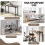 Costway 120 cm Industrial Bar Table Counter Table Kitchen Dining Sofa Console Table Brown 6