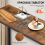 Costway 120 cm Industrial Bar Table Counter Table Kitchen Dining Sofa Console Table Brown 4