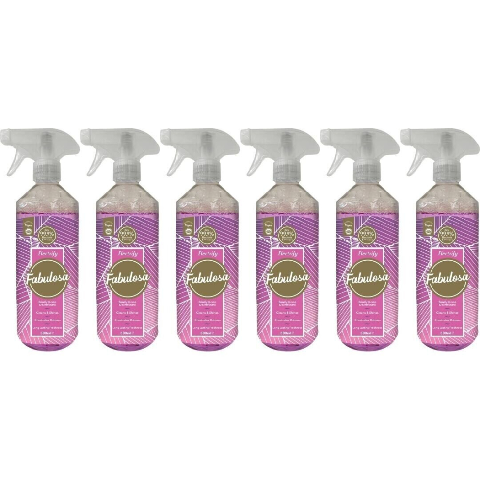 Fabulosa Antibacterial Disinfectant Spray - Electrify - 500ml Pack Of 6