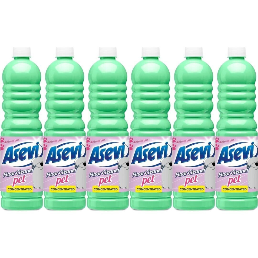 Asevi Concentrated Floor Cleaner Liquid, 1L, Pet Pack Of 6