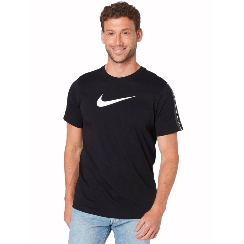 (Black, S) Nike Mens Repeat Logo T-Shirt