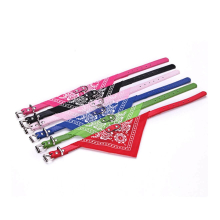 6X Nastavitelný kožený obojek Bandana Neck Šátek Pes Puppy Cat Kotě