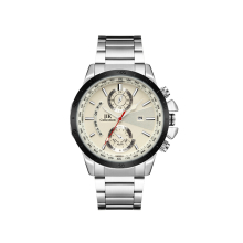 Leuchtender Kalender, wasserdichte Uhr, Edelstahl, 3D-Skalentabelle – 2# – Weiß
