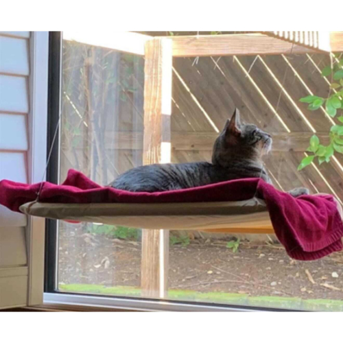 Cat Window Mounted bed Seat Pets Sunny Hammock Cover Washable 2