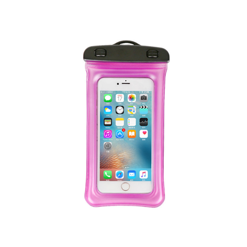 Outdoor Swimming Mobile Phone Waterproof Bag Floating Diving Bag - Rose Red 766261998974