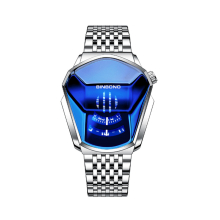 Super coole Science-Fiction-Uhr mit Sternenhimmel, blau, wasserdicht, nicht mechanisch