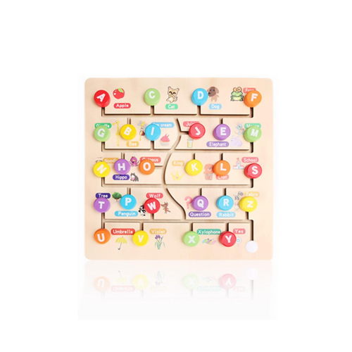 Digital Alphabet Wooden Maze Intelligence Toys Development - Alphabet