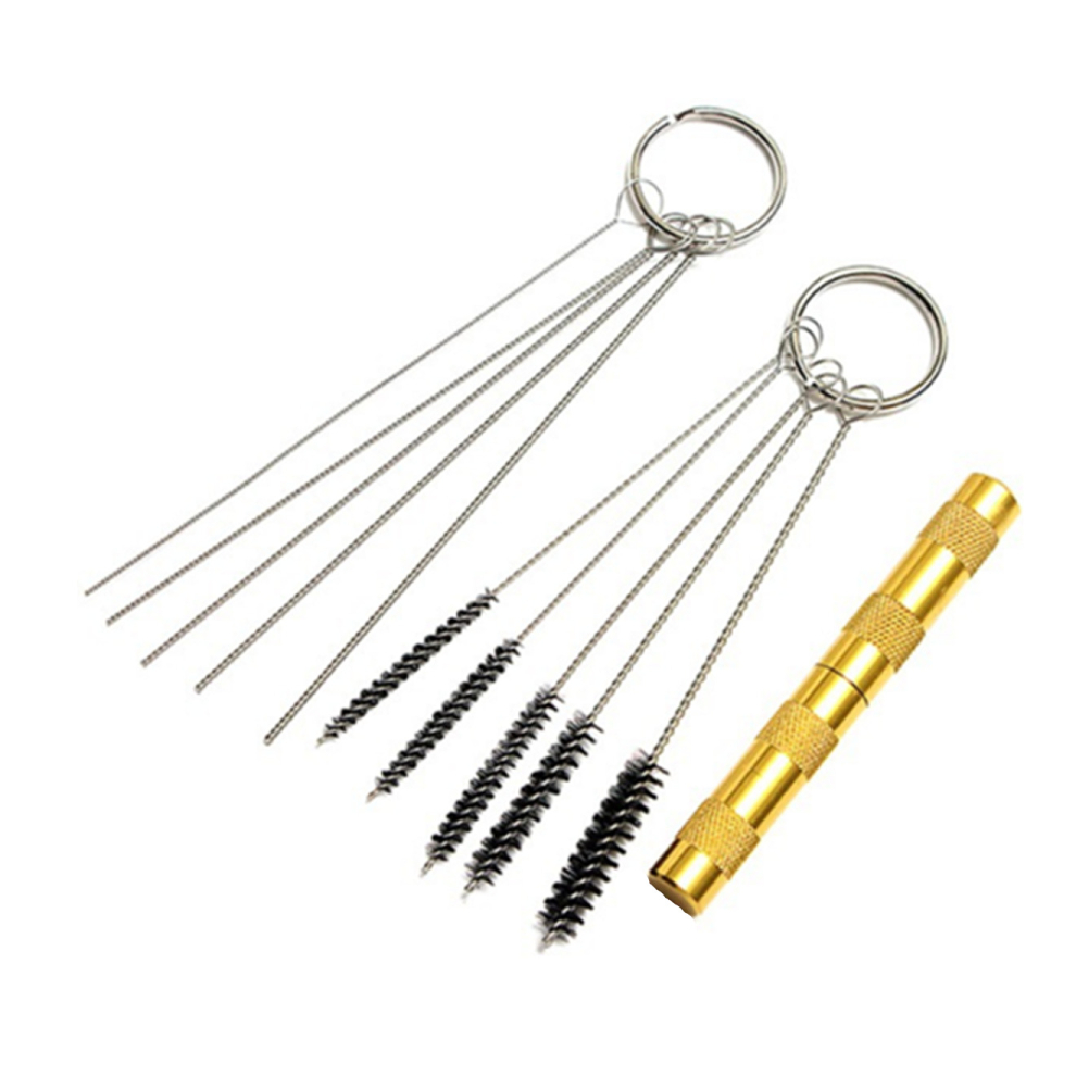 11Pcs Airbrush Cleaning Needle Brush Accessories Kit For Spray Gun Cleaner 766262003639