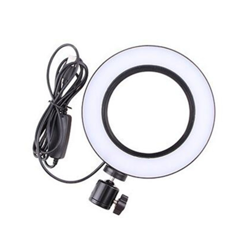 Suporte de tripé com anel de luz LED regulável de 6 polegadas para selfie, mini lâmpada circular para maquiagem 1