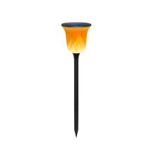 Lampe torche solaire à flamme, lanterne de jardin étanche et scintillante pour chemin