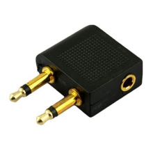 10X Flugzeug Airline Kopfhörer Adapter Für Audio Jack 2 Stecker Stecker