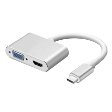 Typ-C 3.1 bis 4K HDMI + VGA-Anschluss USB-C HUB-Adapter für MacBook iPad Pro