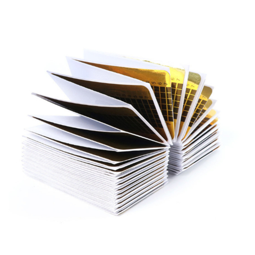 300X Nail Art Akryl Guld Nail Forms Tips Guide 1