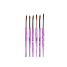 6x Nailart Acrylpinsel in den Größen 2 4 6 8 10 12 Gelzeichnung 3082