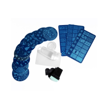 13x stempelplaat + transparante siliconen stempel + schraper voor nail art-afbeeldingsstempel