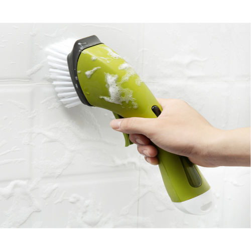 Long Handle Liquid Plus Water Cleaning Brush Cooktop Spray Brush - grey 2