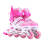 Patins infantis com fileira reta ajustável Full-flash - ROSA 1
