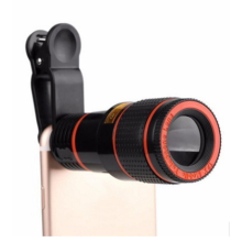 12X Zoom Optisches Handy-Teleobjektiv mit Clip-Schwarz