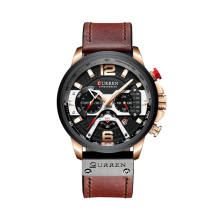 Mode Herrenuhr Leder Sport und Freizeit Quarz - Roségold Schwarz