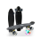 22 Inch Beginner Skateboard, Plastic Board with LED Wheels - Black 1