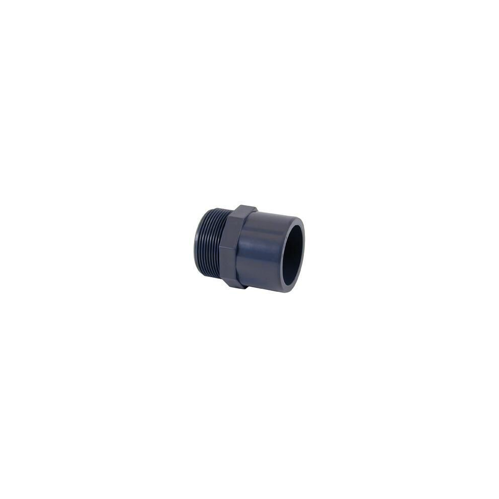 Certikin GP112063MTA | Size 90 - 63 x 1Â½ inch Grey PVC Pipe & Fittings - Metric > Grey Adaptor Nipple