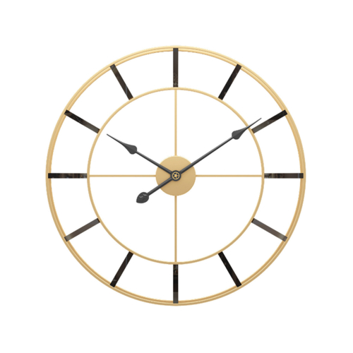 Light Luxury Modern Minimalist Iron Wall Clock - Gold Black - 60CM