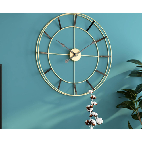 Light Luxury Modern Minimalist Iron Wall Clock - Gold Black - 60CM 1