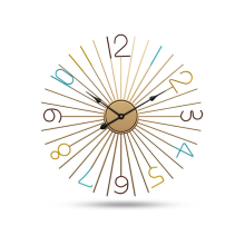 Modern Fashion Personality Mute Big Round Wall Clock - Gold Black - 60CM