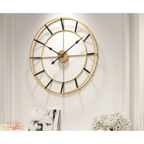 Light Luxury Modern Minimalist Iron Wall Clock - Gold Black - 60CM 2