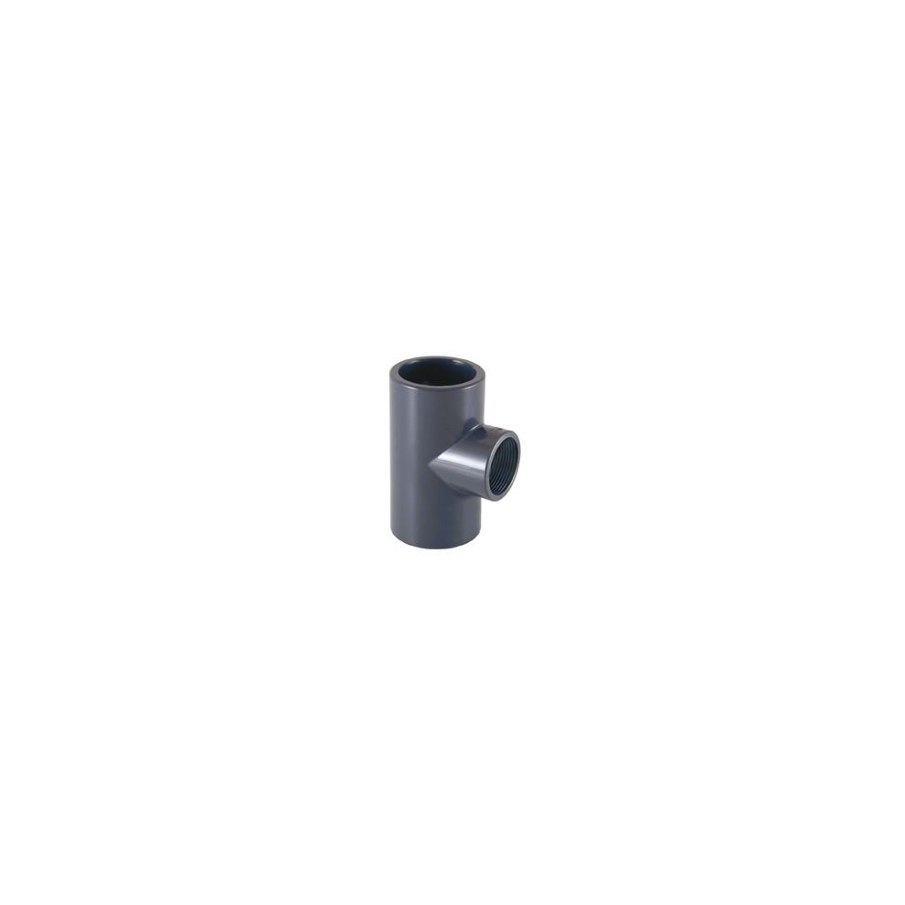 Certikin SPX032034RTT | Size 32 x Â¾ inch Grey PVC Pipe & Fittings - Metric > Grey 90 degree Reducing Tee