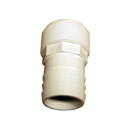 1.5in Plastica White Hosetail Threaded 50mm - Single
